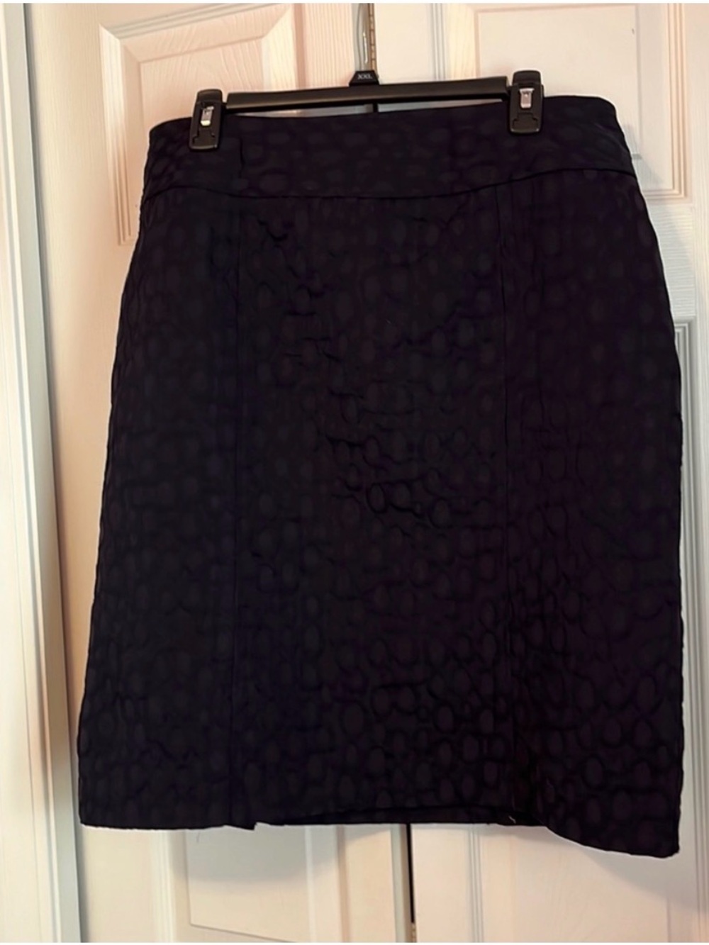 Classic Black Textured A-Line Skirt